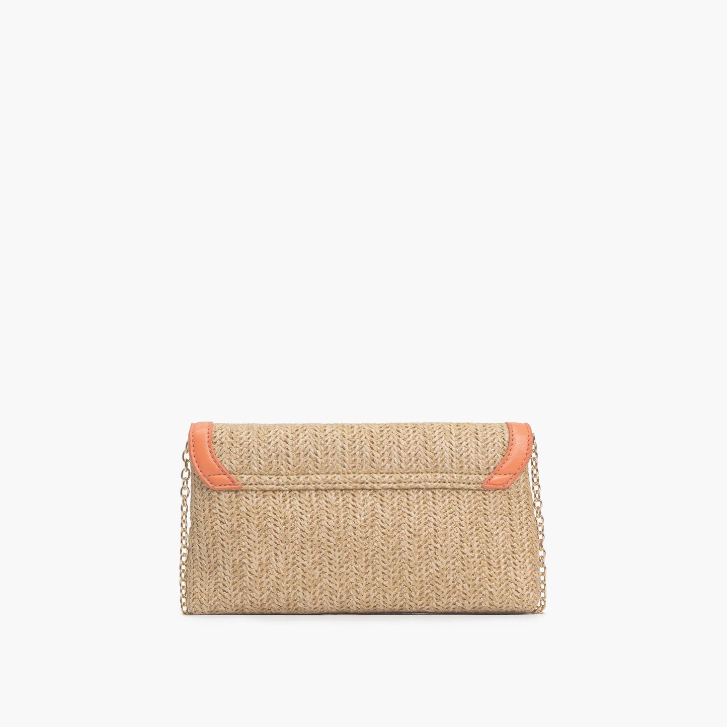 Delilah Turn-Lock Gold Chain Strap Crossbody: Coral