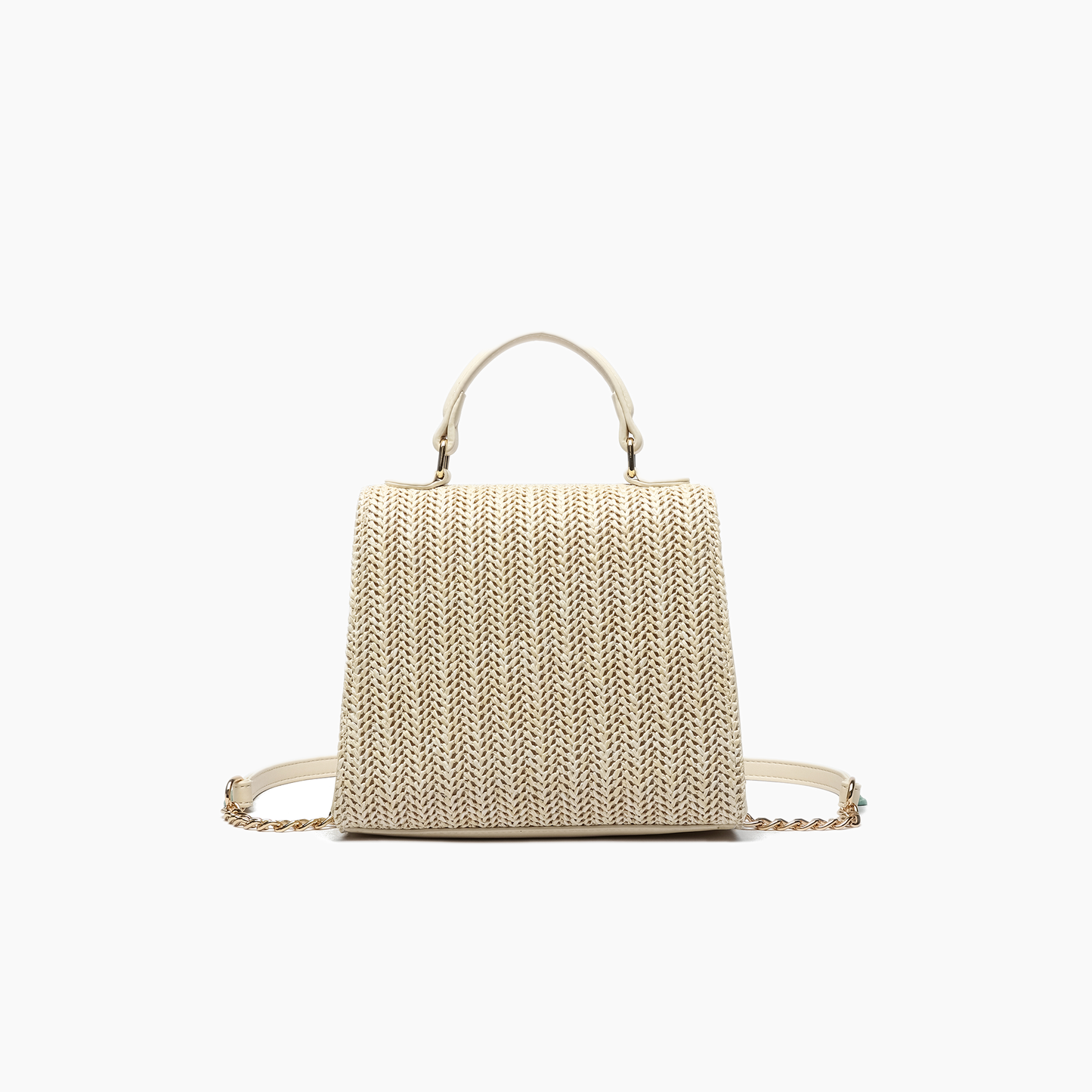 Stella Straw Crossbody Purse: Blush