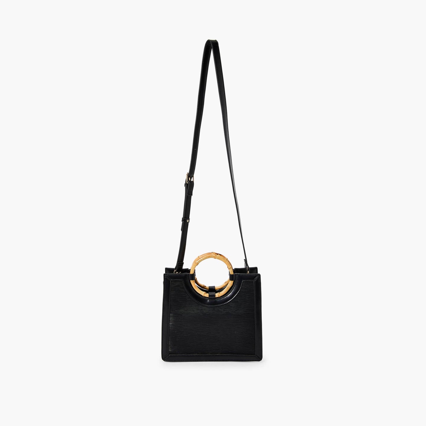 Eden Wooden Handle Satchel: Coral