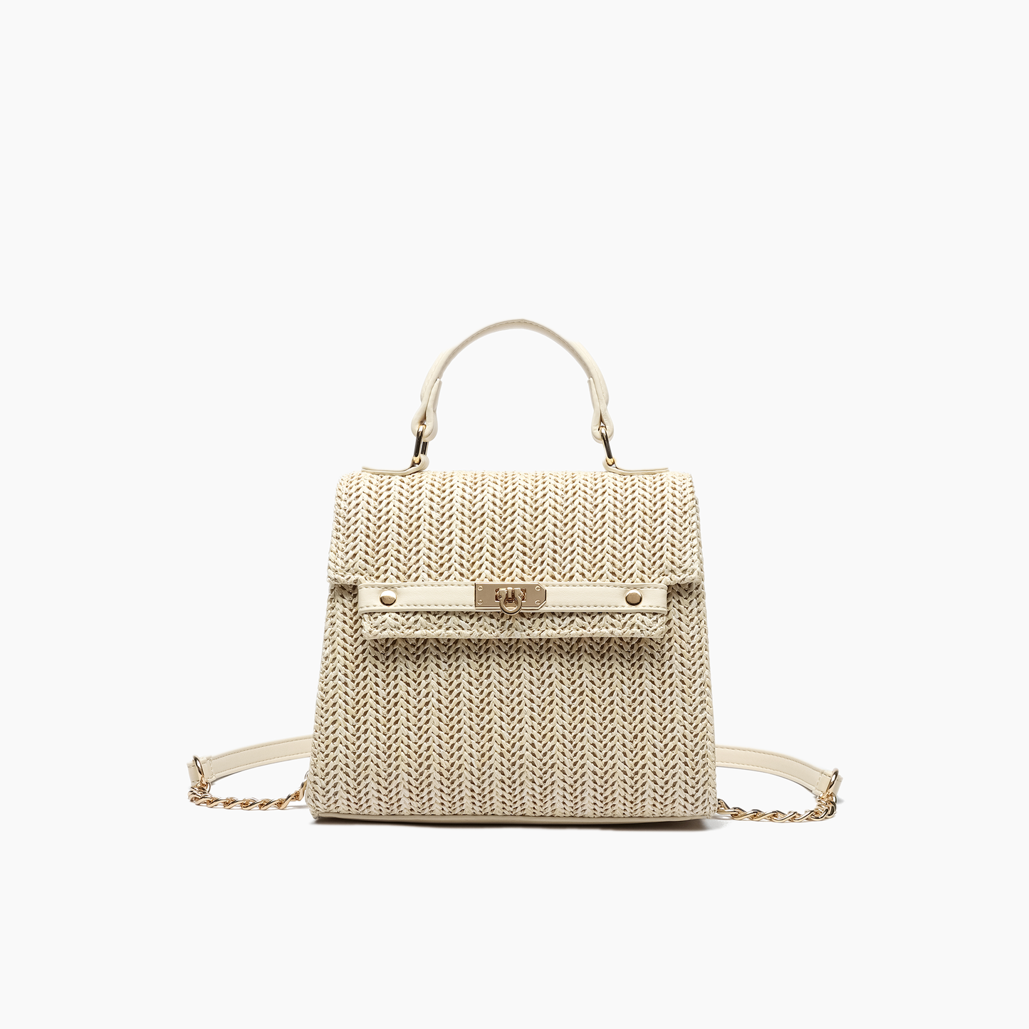 Stella Straw Crossbody Purse: Blush