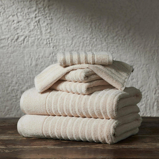 6 Piece Combed Cotton Bath Towels - Karina Collection: Dune