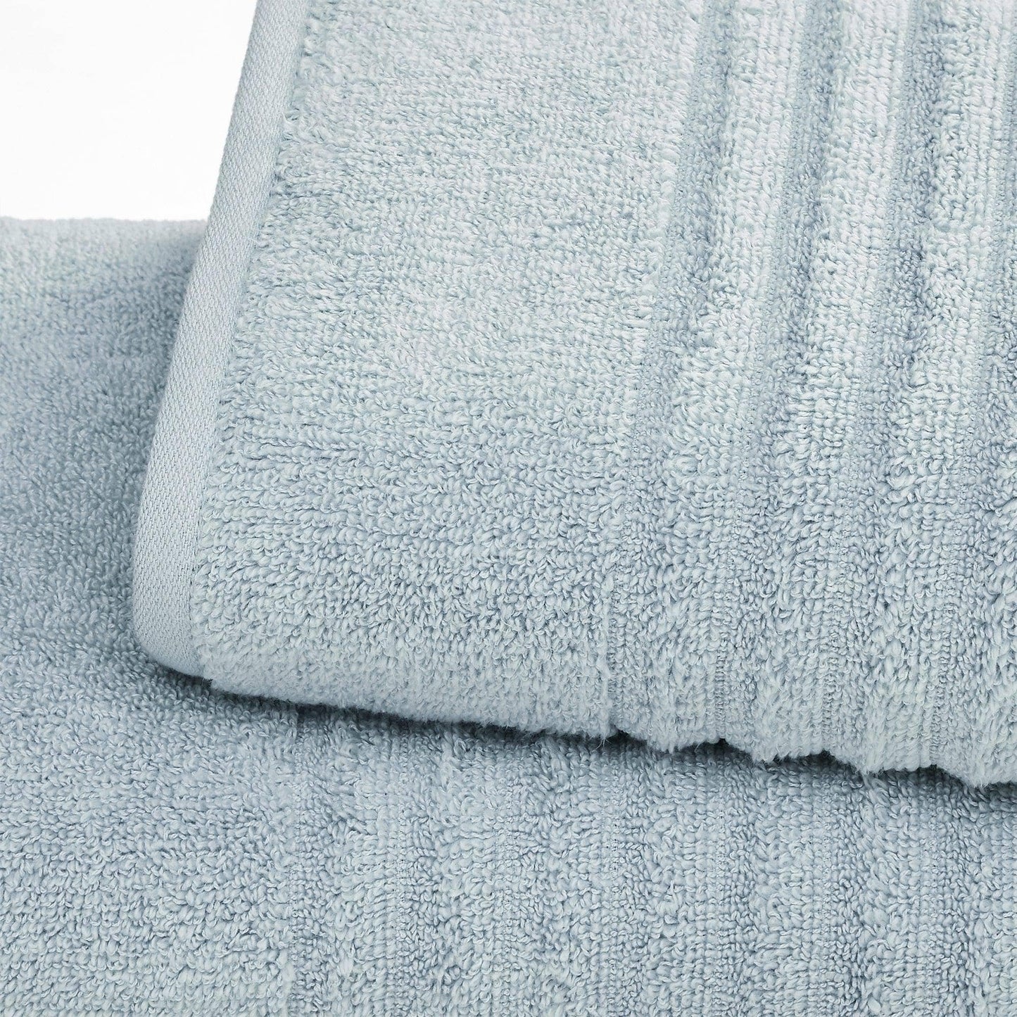 6 Piece Combed Cotton Bath Towels - Karina Collection: Light Blue