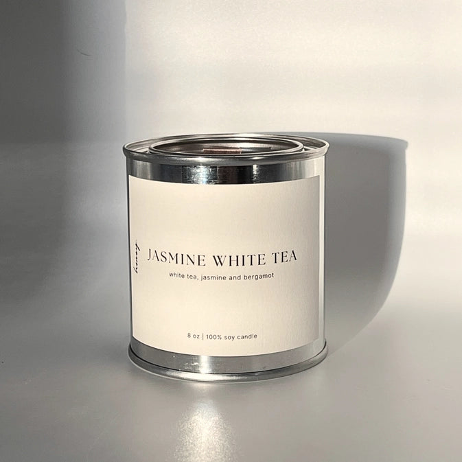 Jasmine White Tea - 8oz Wood Wick Soy Candle