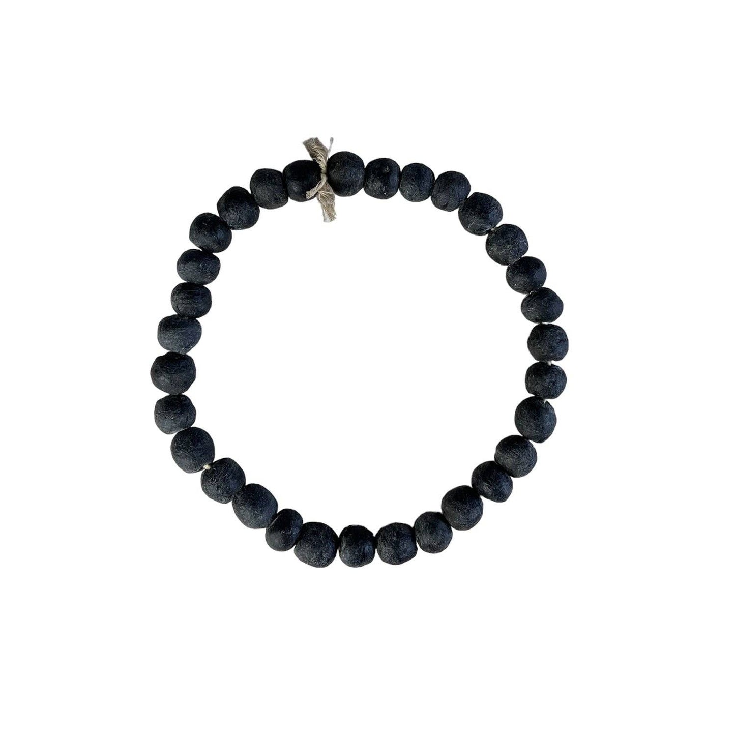 Recycled Glass Beads: Black / Medium