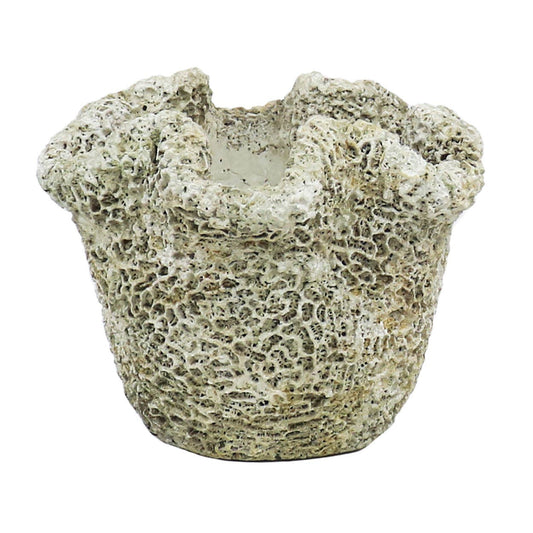 Cast Concrete Coral Planter: Tall