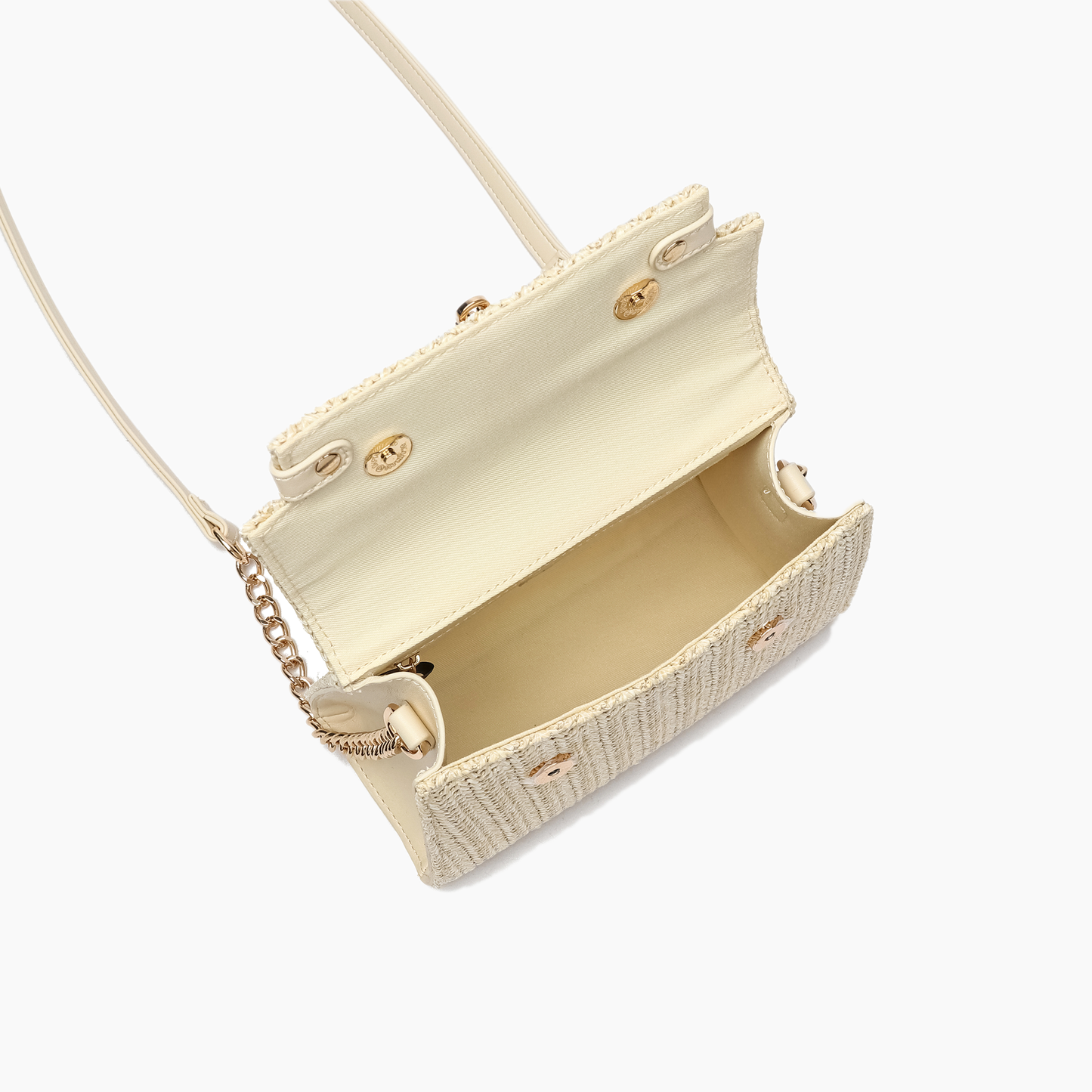 Stella Straw Crossbody Purse: Blush