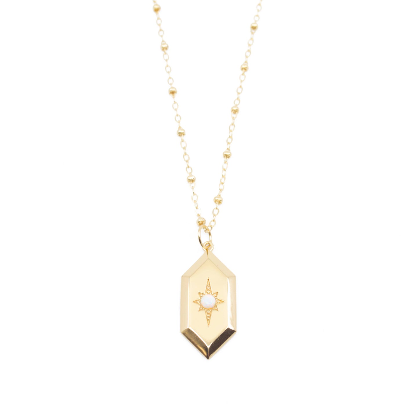 Sloane Opal Amulet Necklace in Gold