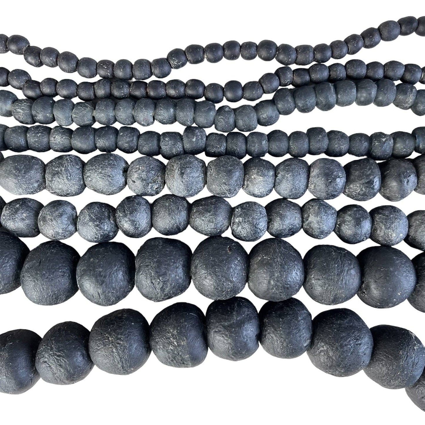 Recycled Glass Beads: Black / Small