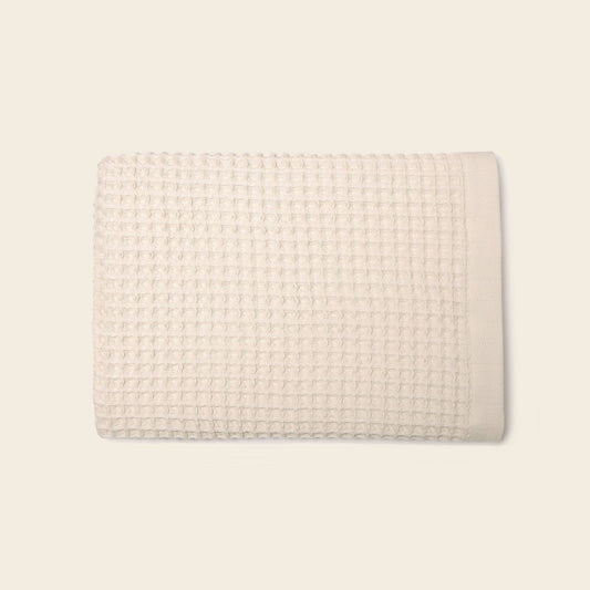 Organic Weightless Waffle Bath Towel: Wheat / Individual