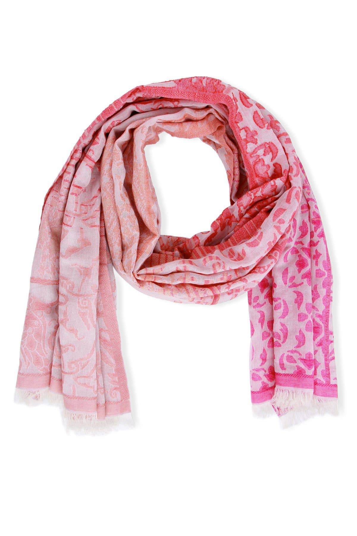 Ombre Mix Paisley Cotton Scarf