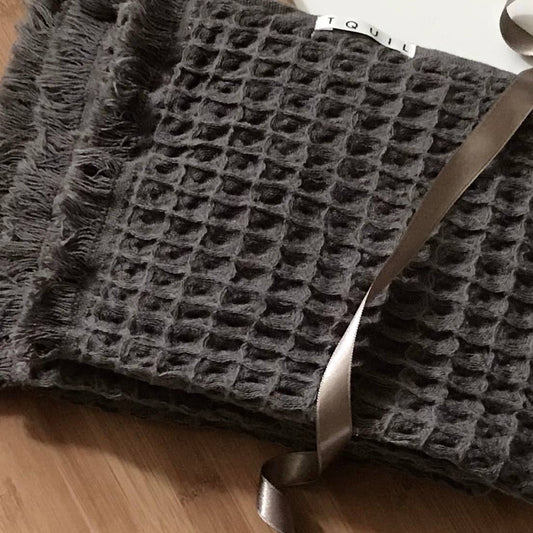 Waffle Soft Hand Towel - Charcoal