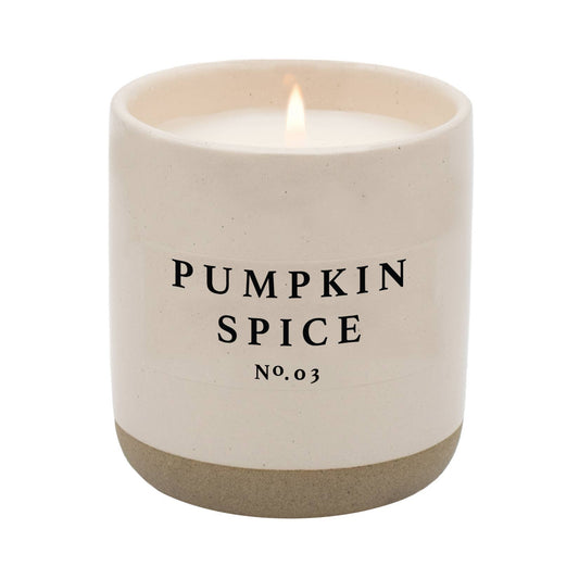 Pumpkin Spice Soy Candle - Cream Stoneware Jar - 30% off