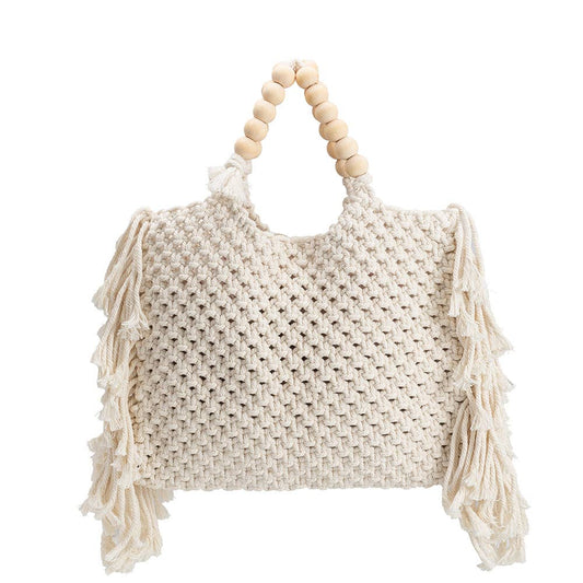 Lilibeth Cream Crotchet Large Tote Bag