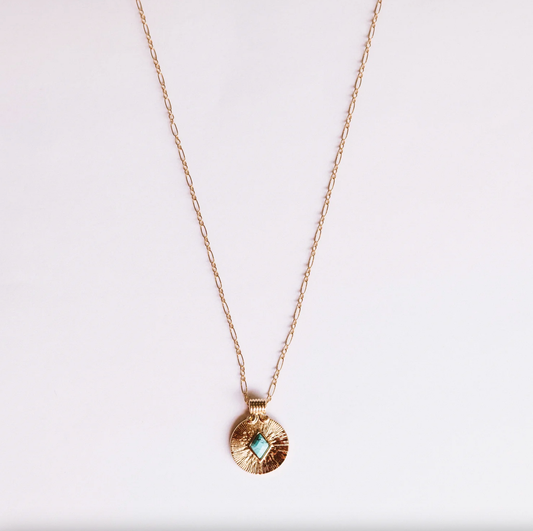 The Turquoise Diamond Medallion Necklace