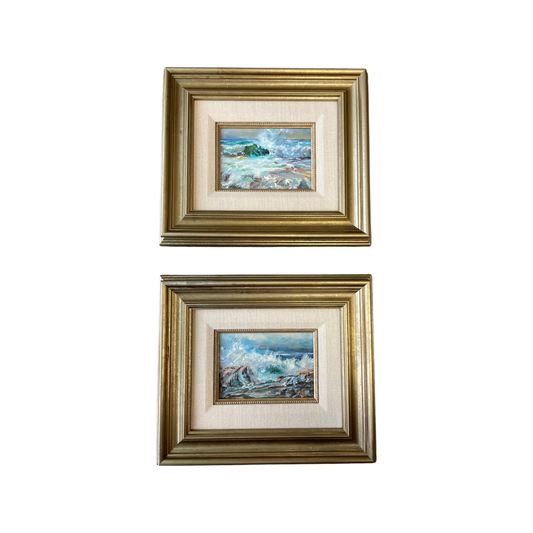 Set of Two Vintage Seascapes