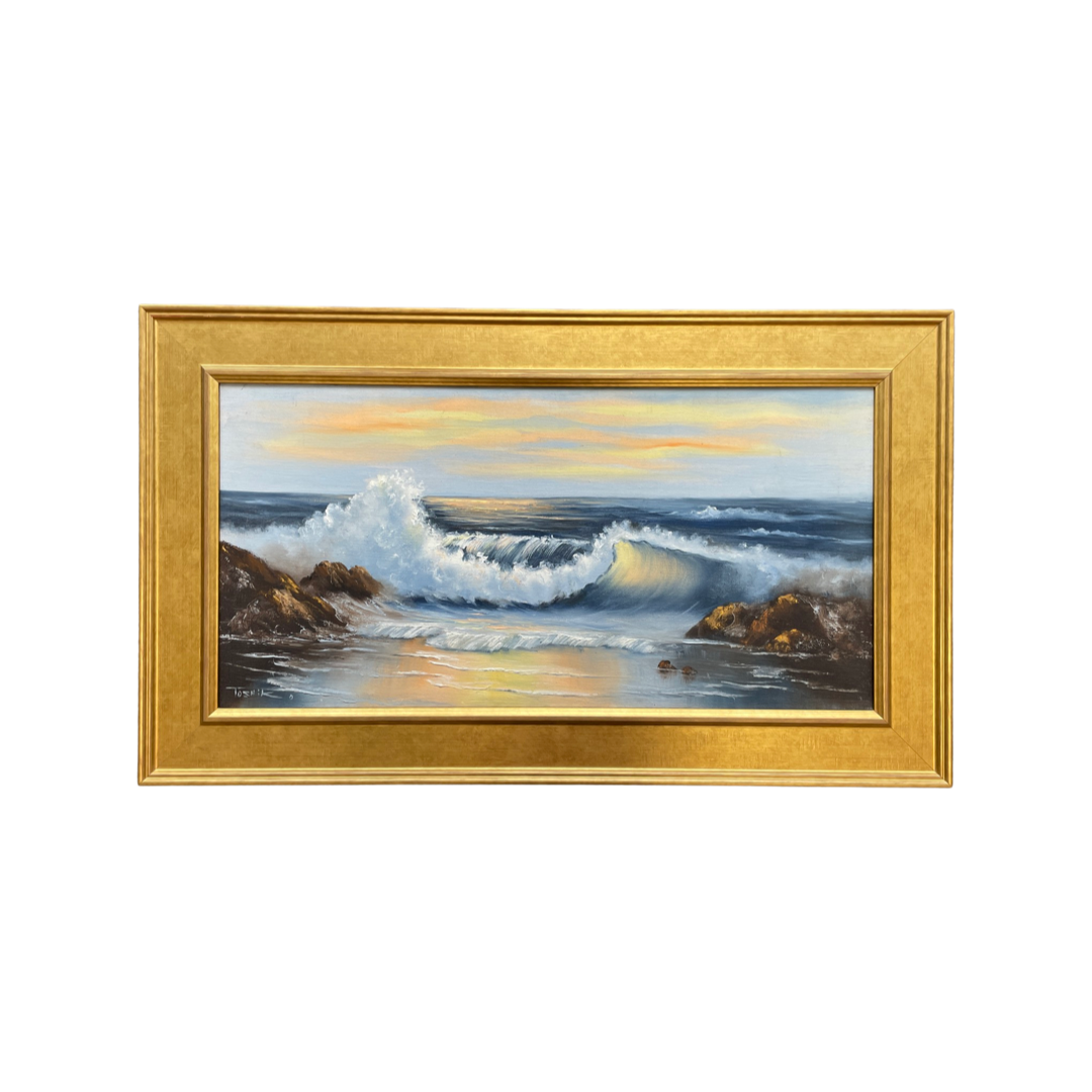 Vintage Seascape, Signed: Toshik