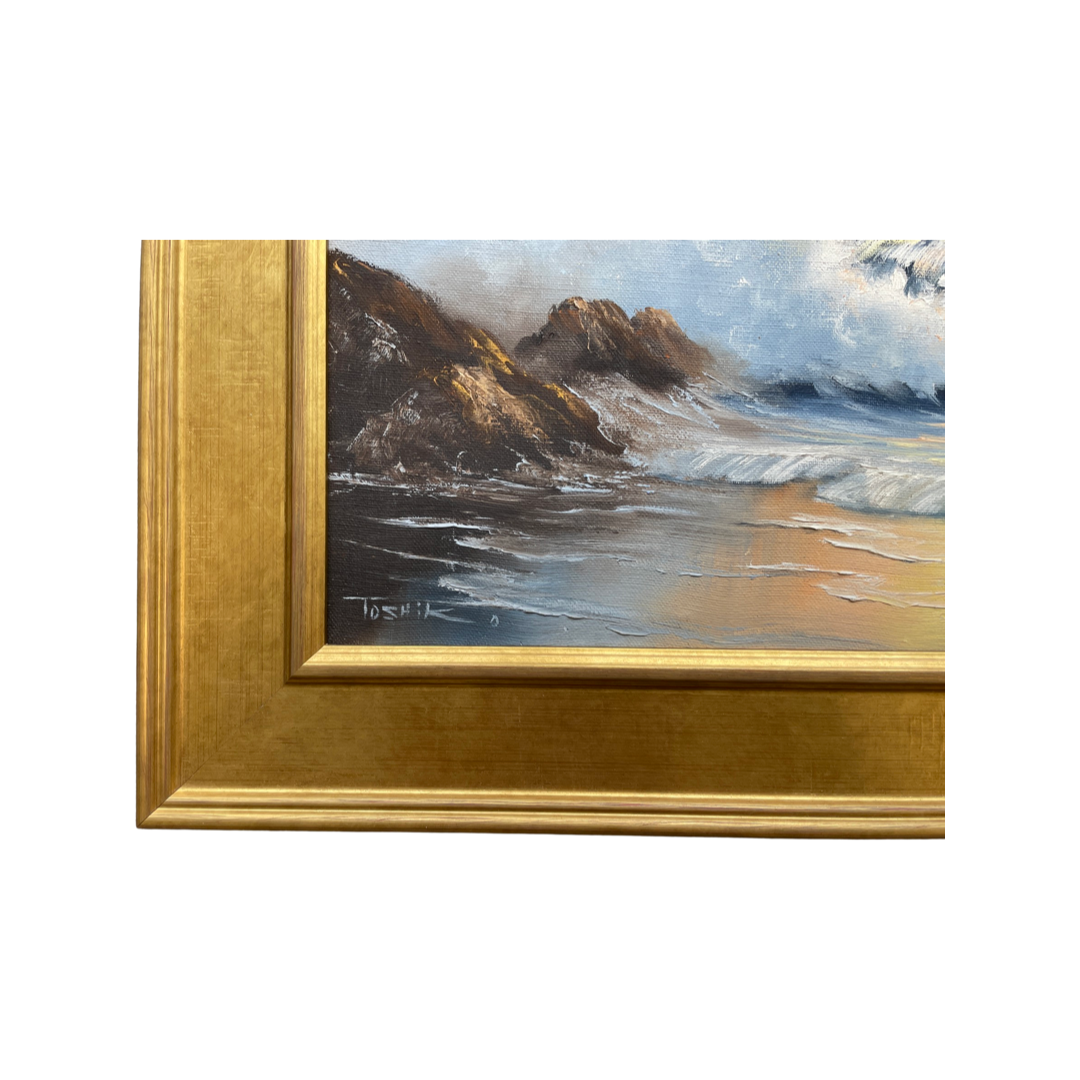 Vintage Seascape, Signed: Toshik