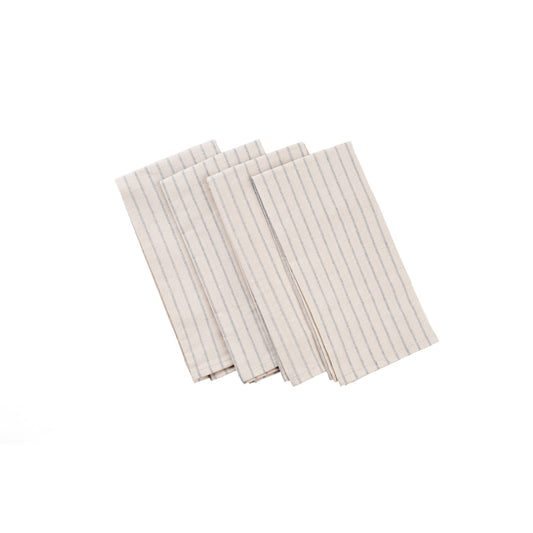 Natural Striped Cotton Napkin - Set of 4