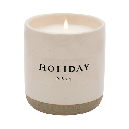 Holiday Soy Candle - Cream Stoneware Jar - 12 oz - 15% Off