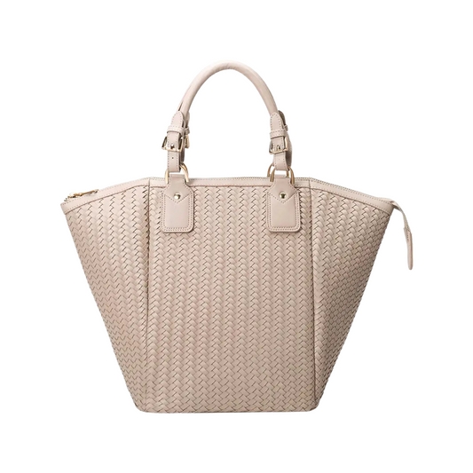 Valerie Recycled Vegan Leather Large Top Handle Bag in Nude - SALE $40 OFF