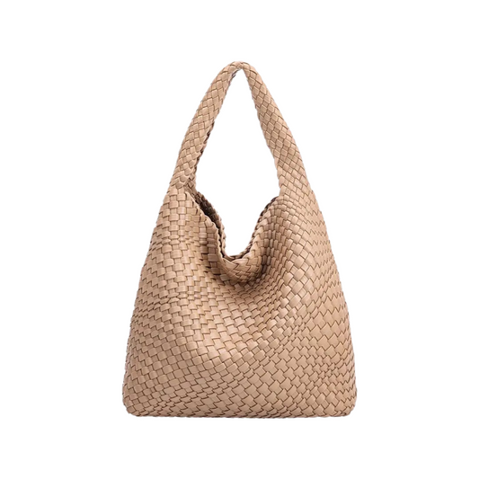 Johanna Recycled Vegan Shoulder Bag in Nude