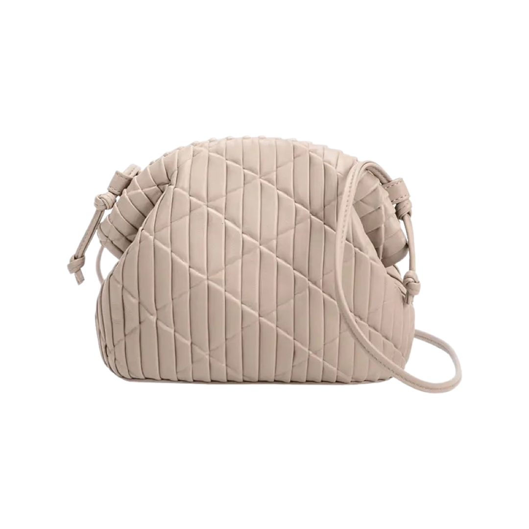 Ava Recycled Vegan Crossbody Bag in Bone - SALE $40 OFF