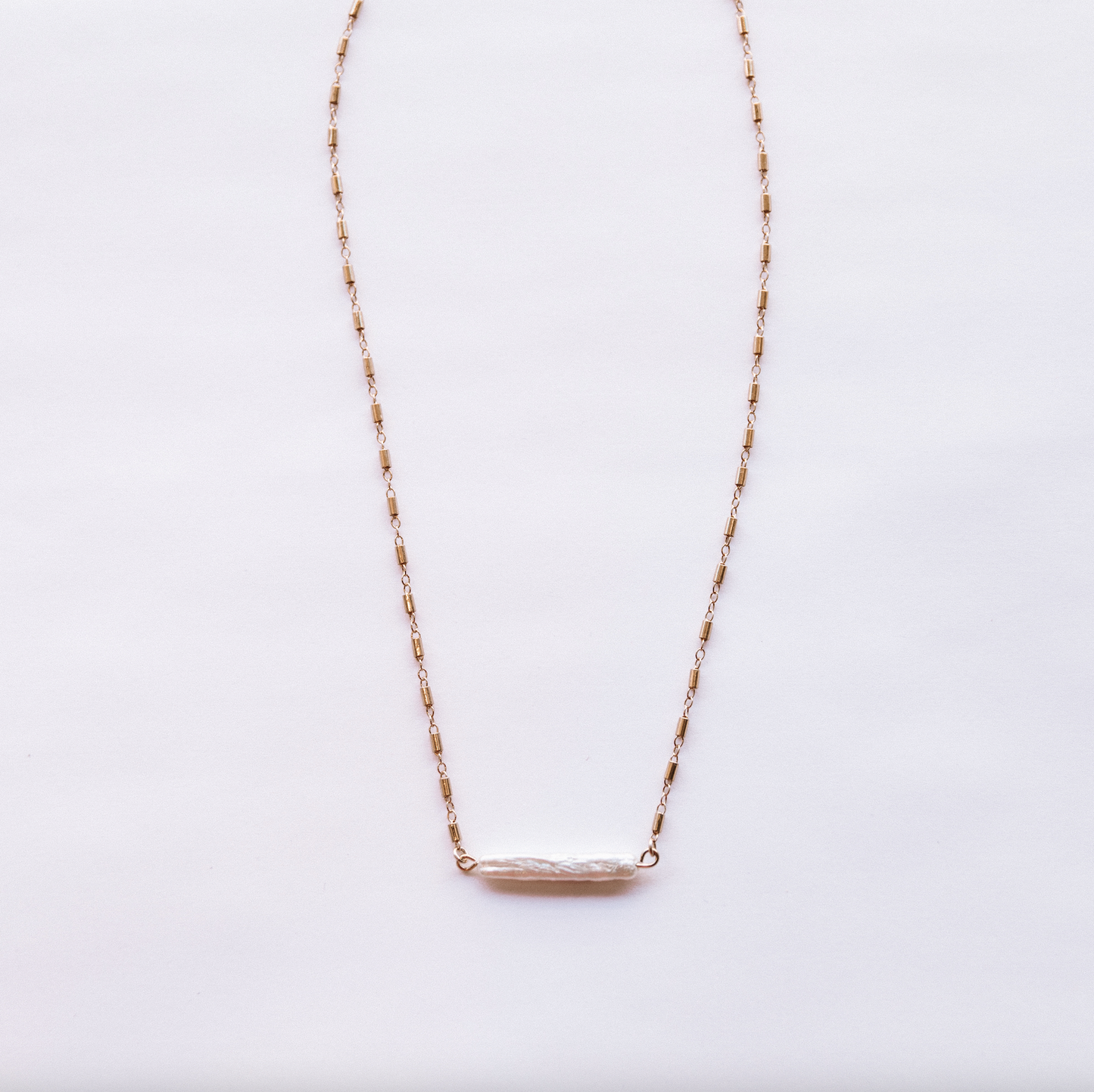 The Freshwater Pearl Bar Necklace