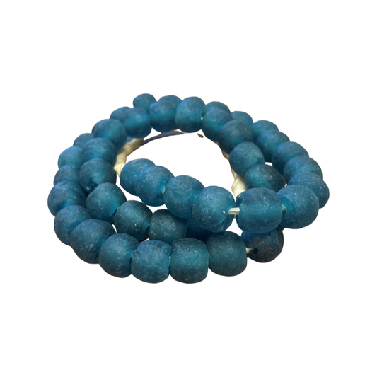 Vintage Sea Glass Beads in Blue