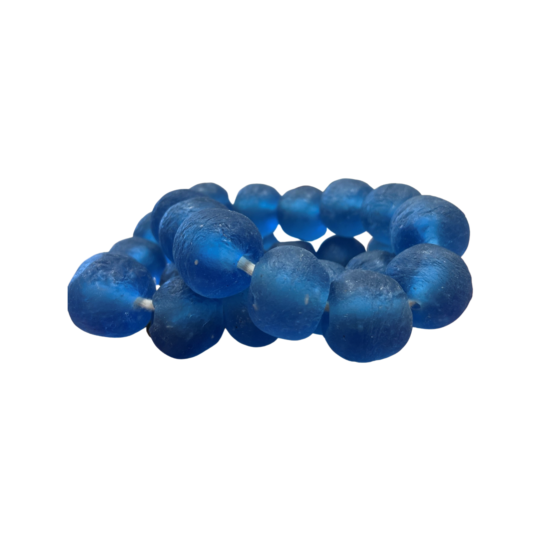 Vintage Sea Glass Beads in Cobalt