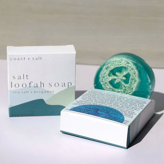 Salt Loofah Soap - Sea Salt and Bergamot