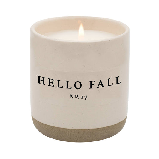 Hello Fall Soy Candle - Cream Stoneware Jar - 30% off