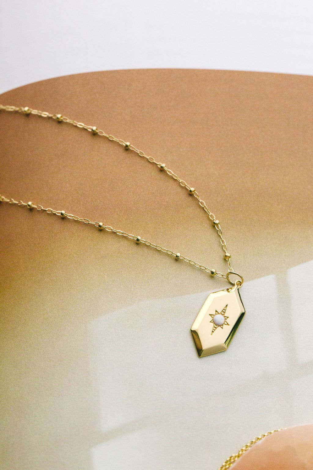 Sloane Opal Amulet Necklace in Gold