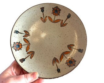 Vintage Floral Art Pottery Plate